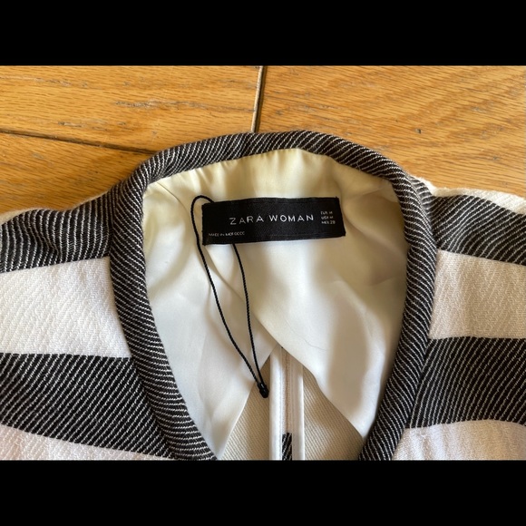 Zara stripped zip blazer/jacket - Picture 3 of 6